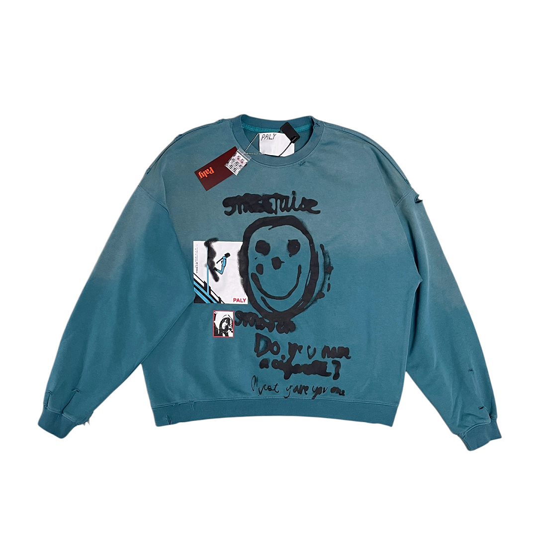 Unbranded 198 Paly Hollywood StreetwiseAirbrush Crewneck : Blue Green S M L
