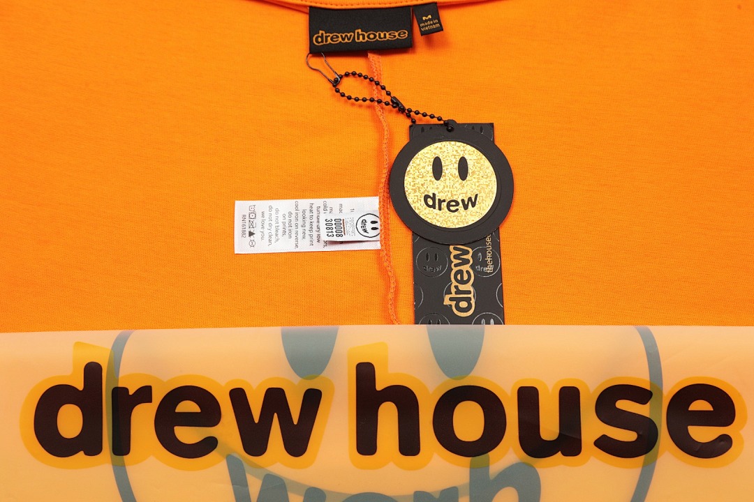 Drew House 118 Drew House Short Sleeve T Black Coffee White Light Pink Blue Purple Yellow Orange Peach Wine Red Navy : S-XL - Image 25