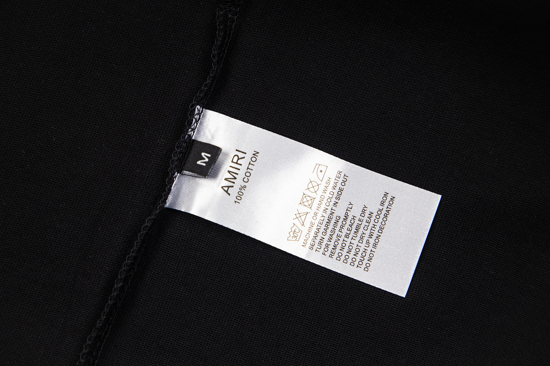 AMIRI 138 Wide Version Model Long Sleeve T Black White S M L XL 603# - Image 12
