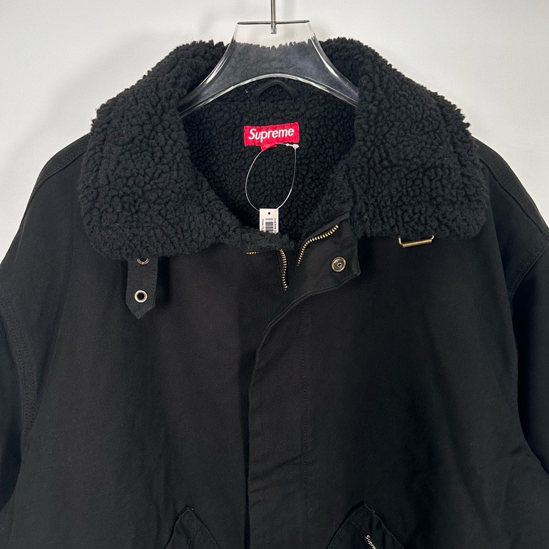 Supreme 598 24Fw Faux Shearling Lined Bomber Jacket Velvet Black White Water Blue S-XL - Image 42