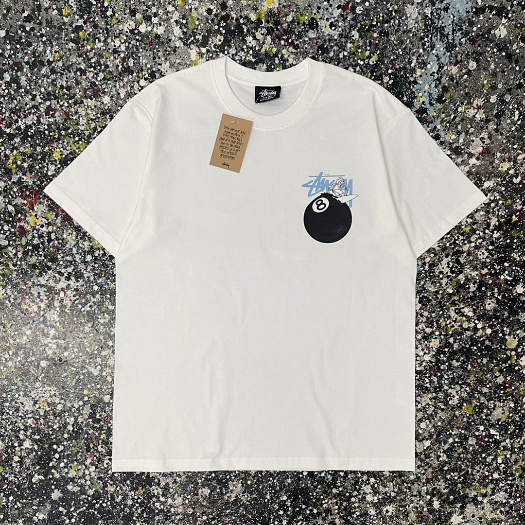 Stussy 108 Stussy Black 8 Print Short Sleeve T : White S Ｍ L XL XXL - Image 8