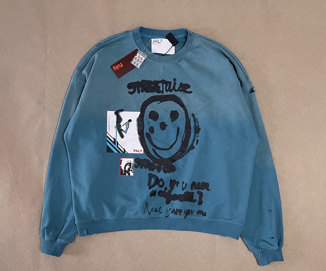 Unbranded 198 Paly Hollywood StreetwiseAirbrush Crewneck : Blue Green S M L - Image 5