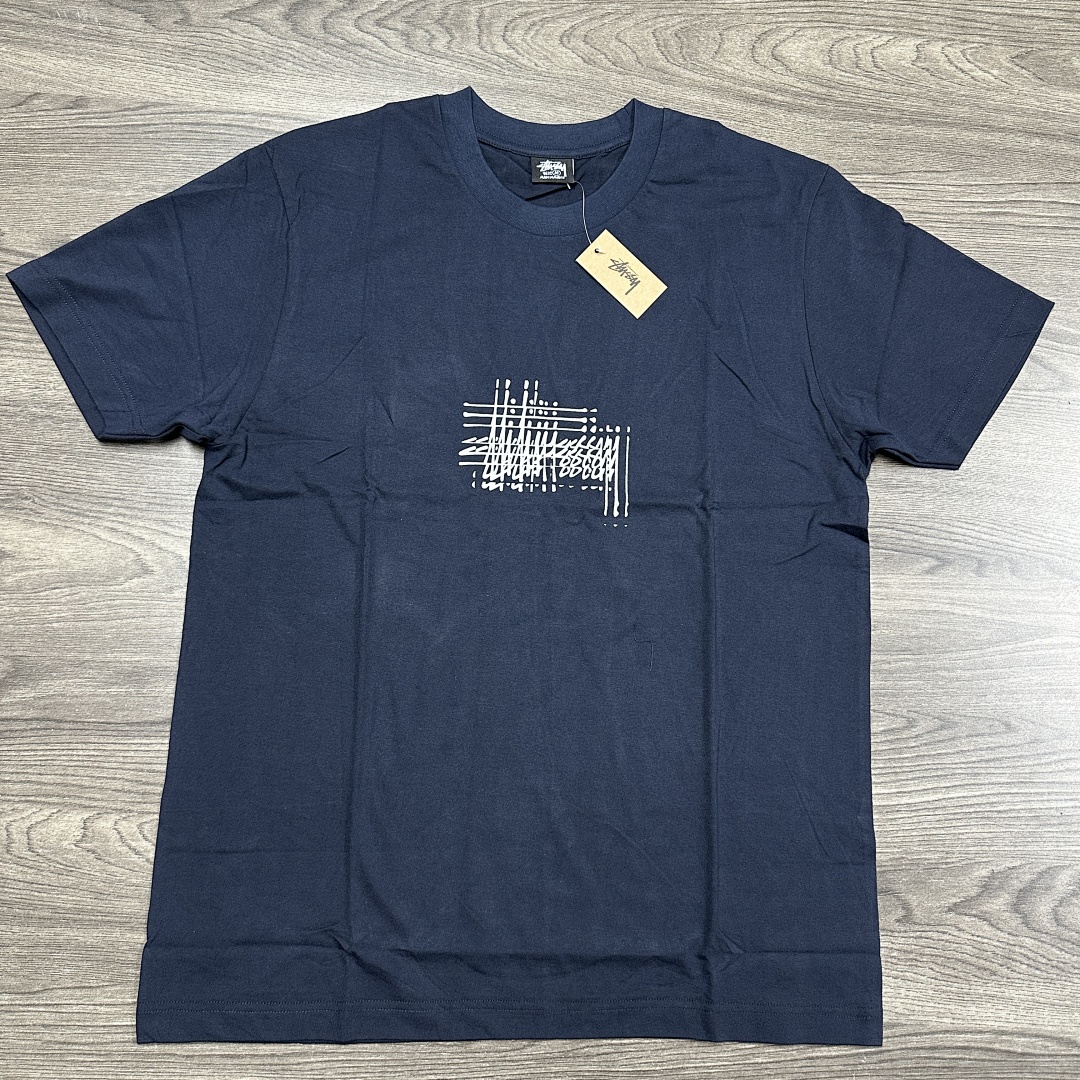 Stussy 98 STU 24SS REFRACTED TEE Shadow Logo Print Short Sleeve T : Black White Blue S M L XL Y2421# - Image 5