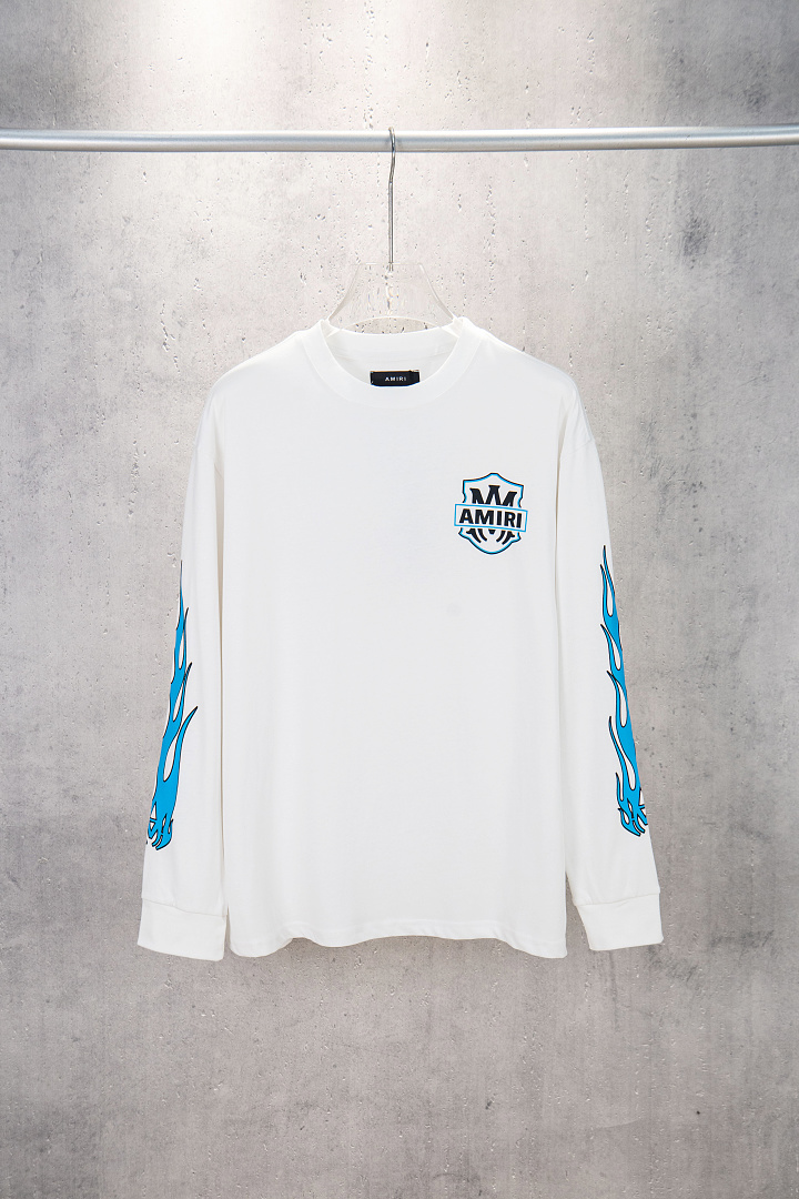 AMIRI 138 Wide Version Model Long Sleeve T Black White S M L XL 603# - Image 26