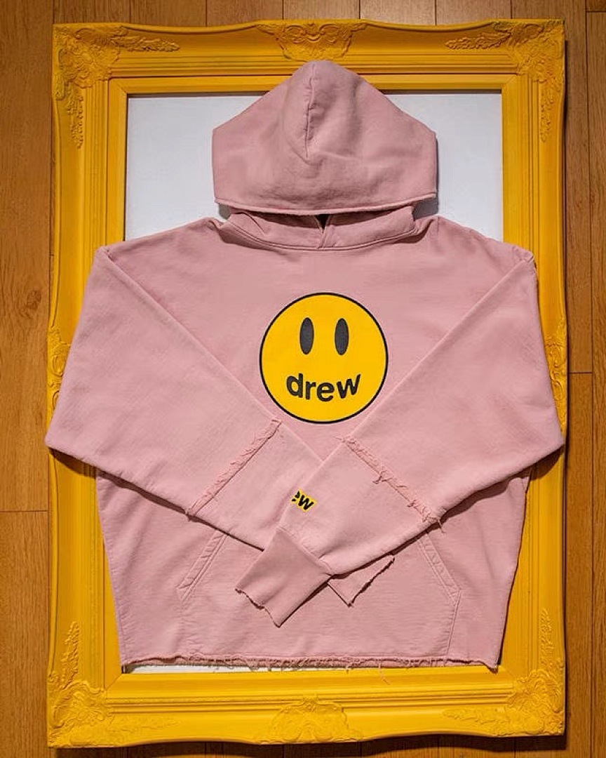 Off-White 218 Drew House 21Ss Mascot Deconstructed Hoodie Black Off White Pink S M L - Image 20