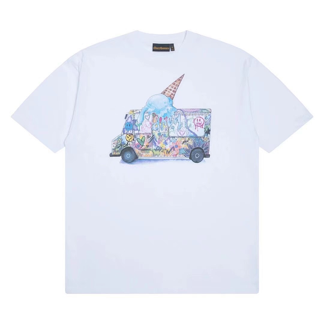 Drew House 108 DREW HOUSE ICE CREAM TRUCK TEE Color Snow Print Collar Short Sleeve T White S M L