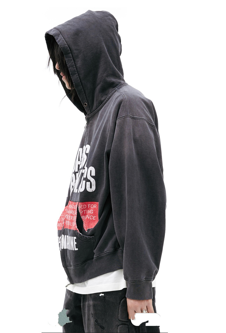 Unbranded 258 Satoshi Nakamoto Cybernetics Zip UpHoodie Washed Black : S M L - Image 15