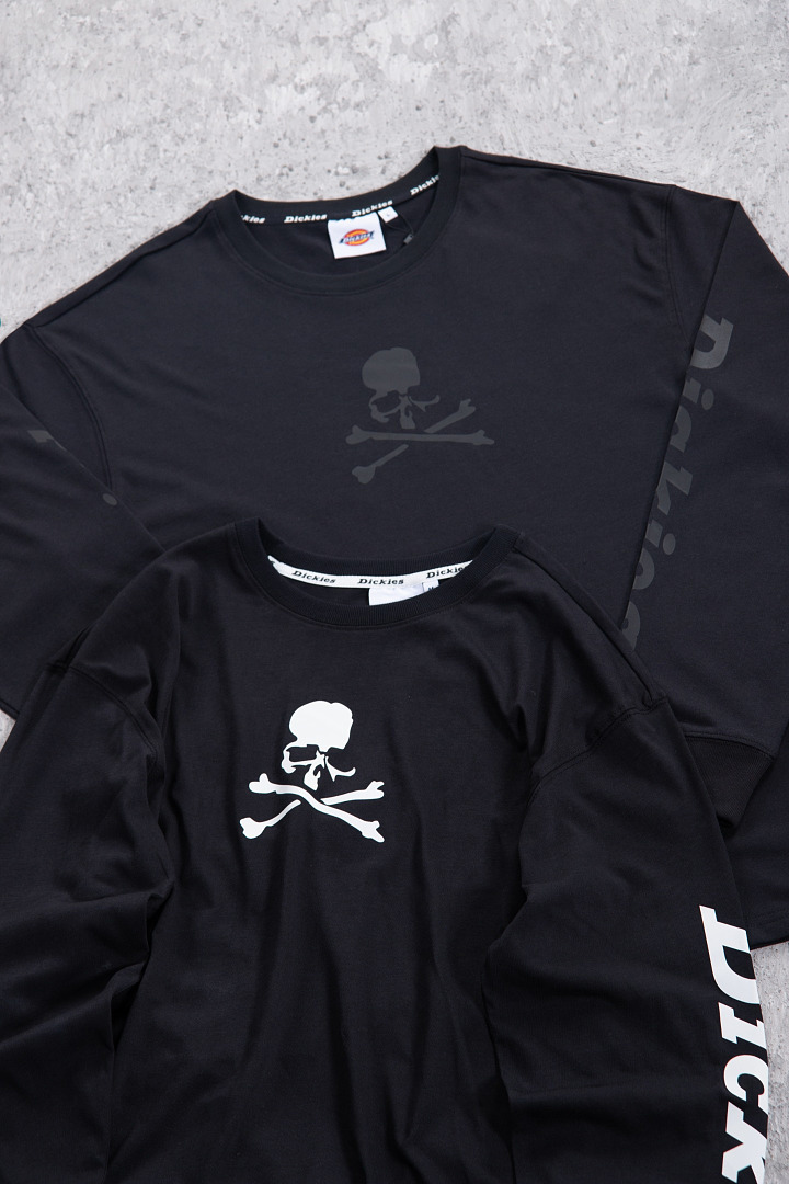 Unbranded 128 MMJ Collab Dickies Top Long Sleeve T : Black Print White S-XL - Image 12