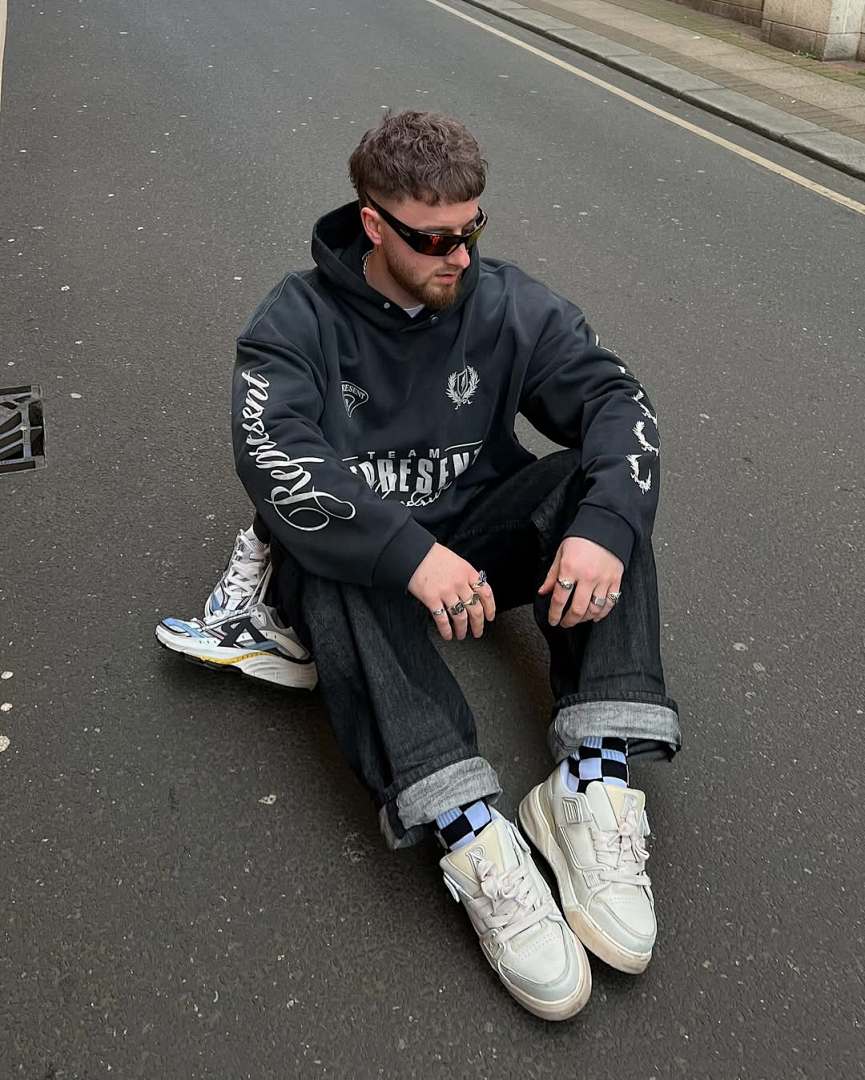 Represent 238 Represent World Championship BOXY Hoodie “ Military ” Print Washed : Black S M L - Image 27