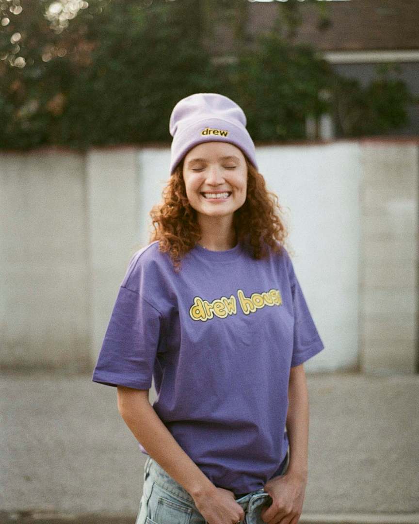 Drew House 98 DREW HOUSE SS TEE VIOLET LOGO Print Short Sleeve T Purple Yellow Black S M L - Image 21