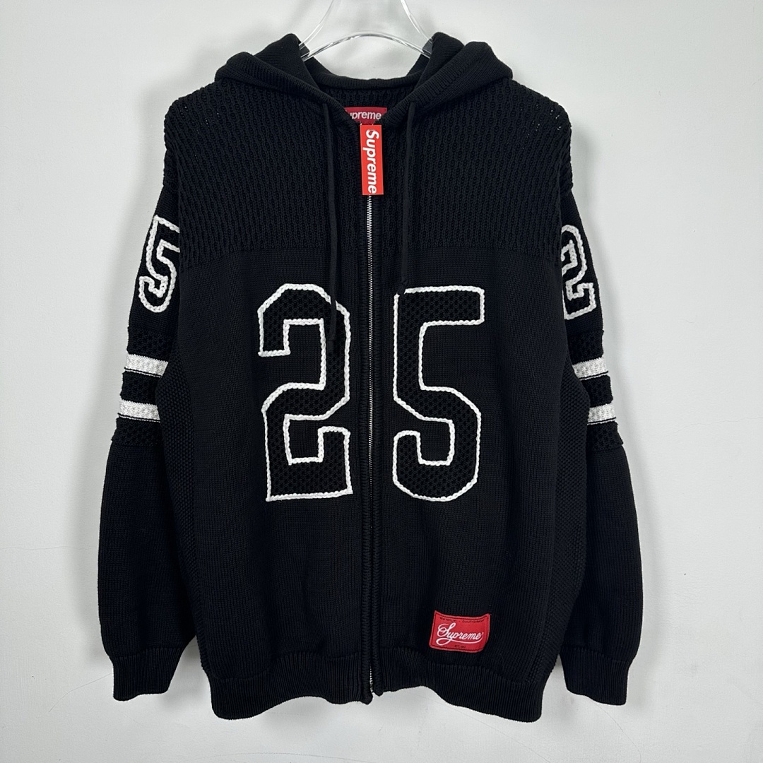 Supreme 538 SS25 FOOTBALL HOOD SWEATER Fleece Black White Blue S-XL - Image 30