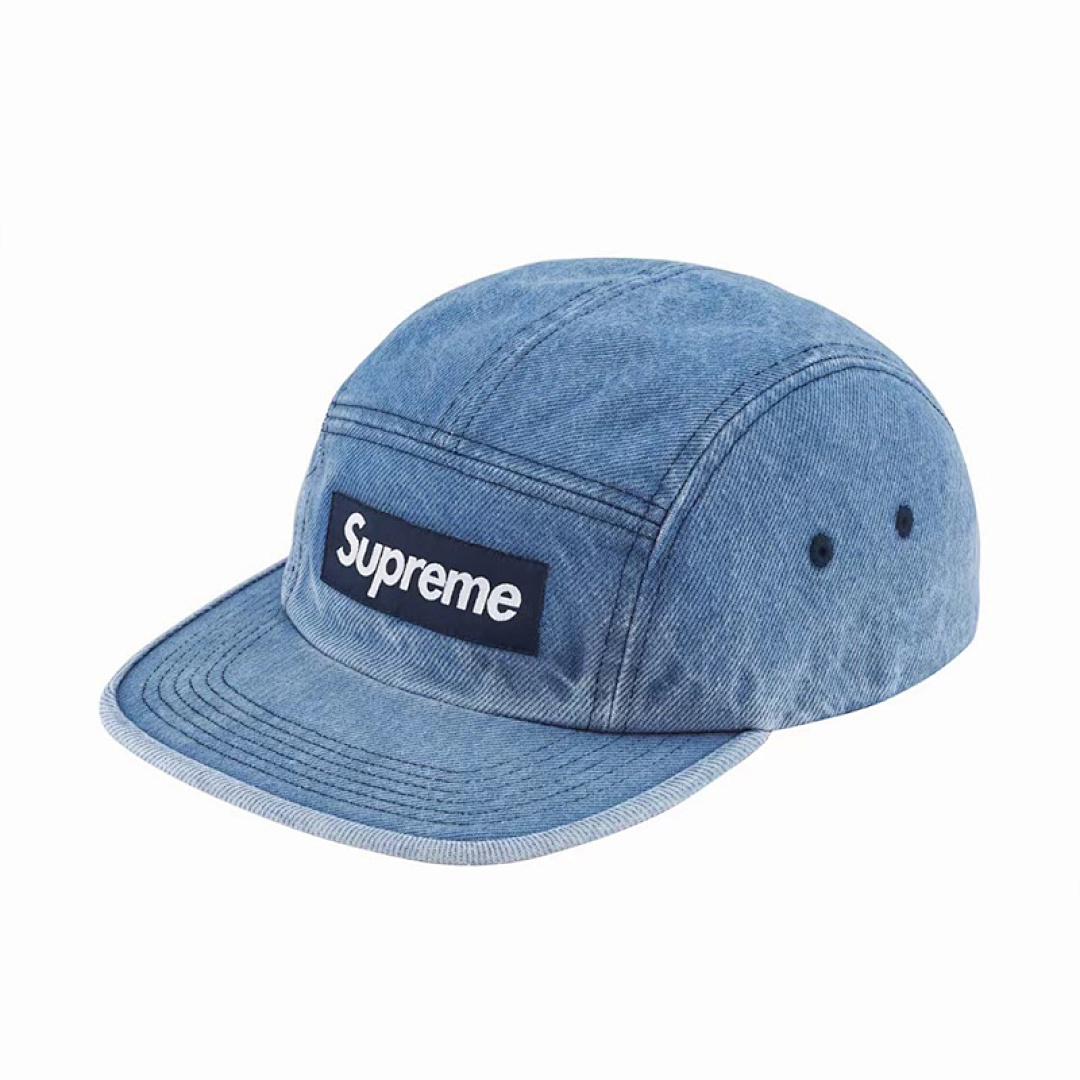 Supreme 118 Sup 23FW WASHED CHINO TWILL CAMP CAP (Red Black) - Image 2