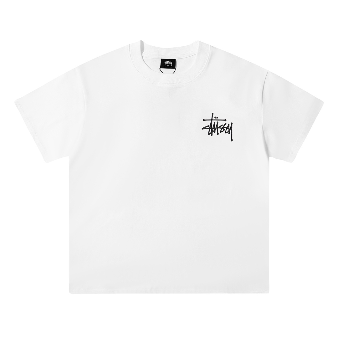 Stussy 98 Stu New Print Short Sleeve : Black Apricot White S M L XL X204# - Image 5