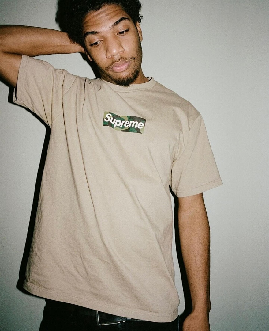 Bape 108 FW23 BOX LOGO TEE Camo BOGO Print Short Sleeve T : Black, White S M L XL S2367 # - Image 4