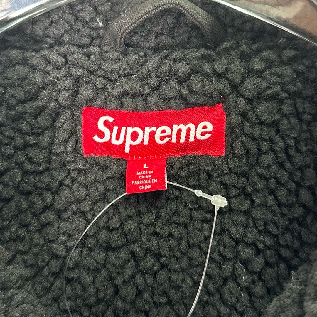 Supreme 598 24Fw Faux Shearling Lined Bomber Jacket Velvet Black White Water Blue S-XL - Image 43
