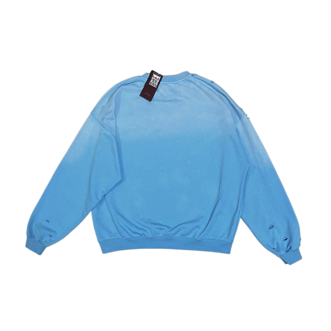 Unbranded 198 Paly Hollywood Still Life Crewneck Sky Blue Washed Fleece : S M L - Image 4