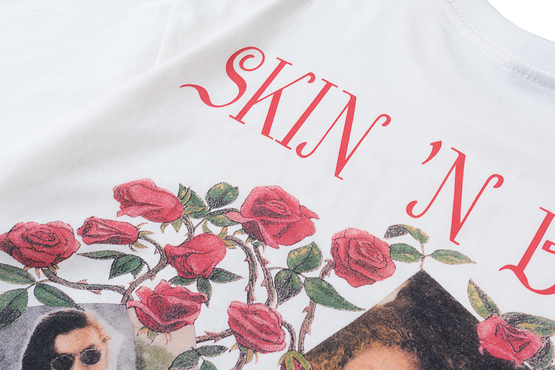 Unbranded 118 Vintage Tee GUNS N 'ROSES Floral Print Short Sleeve T White S-XL 3658# - Image 9