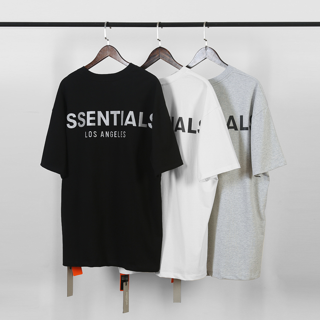 Essentials 108 Los Angeles Limited ESS 3M Light T Short Sleeve Black White Grey S-XL 6639# - Image 3