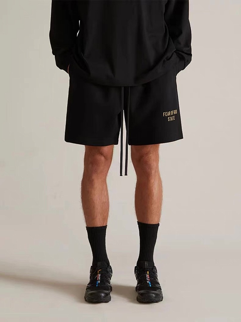 Essentials 148 Ess Fall24 BACK TO SCHOOL Fleece Soccer Short Print Black Green Olive Oatmeal Grey Sea Blue S-XL - Image 117
