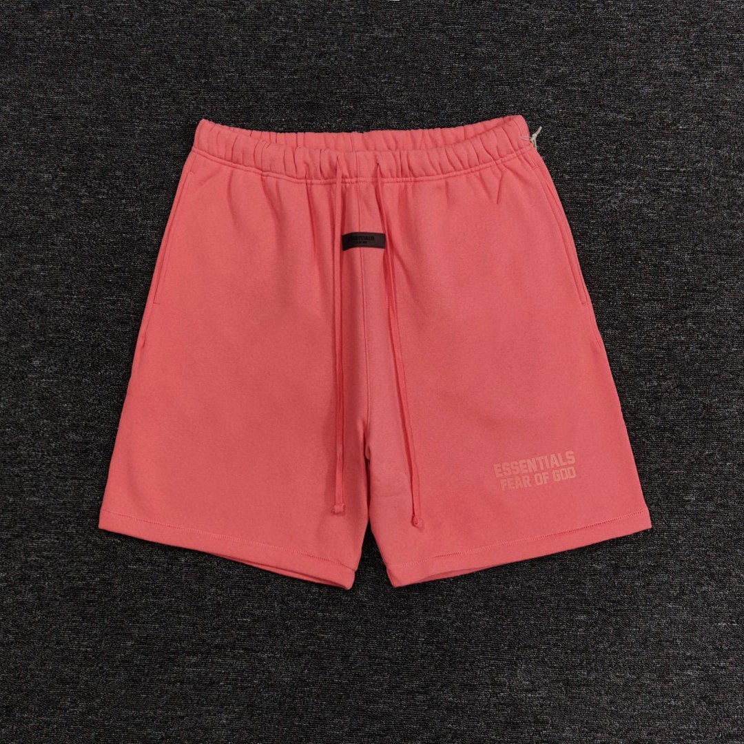 Essentials 148 Ess Double Velvet Solid Cotton Short Coffee Grey Black White Smoke Red XS-XL - Image 34