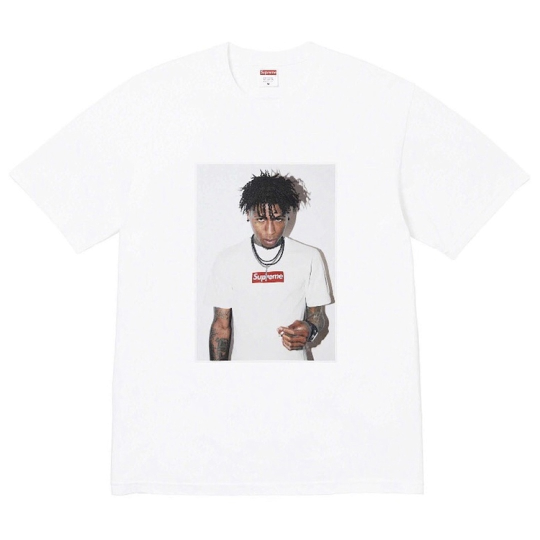 Supreme 118 FW23 WEEK1 NBA YOUNGBOY TEE Bogo Print Short Sleeve T : White Black Floral Grey S M L XL S2360 B345# - Image 3