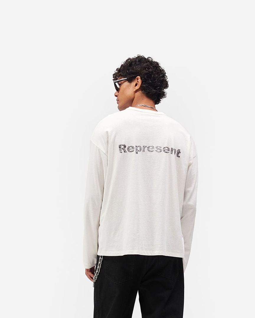 Represent 138 Represent High Long Sleeve : White S M L - Image 14
