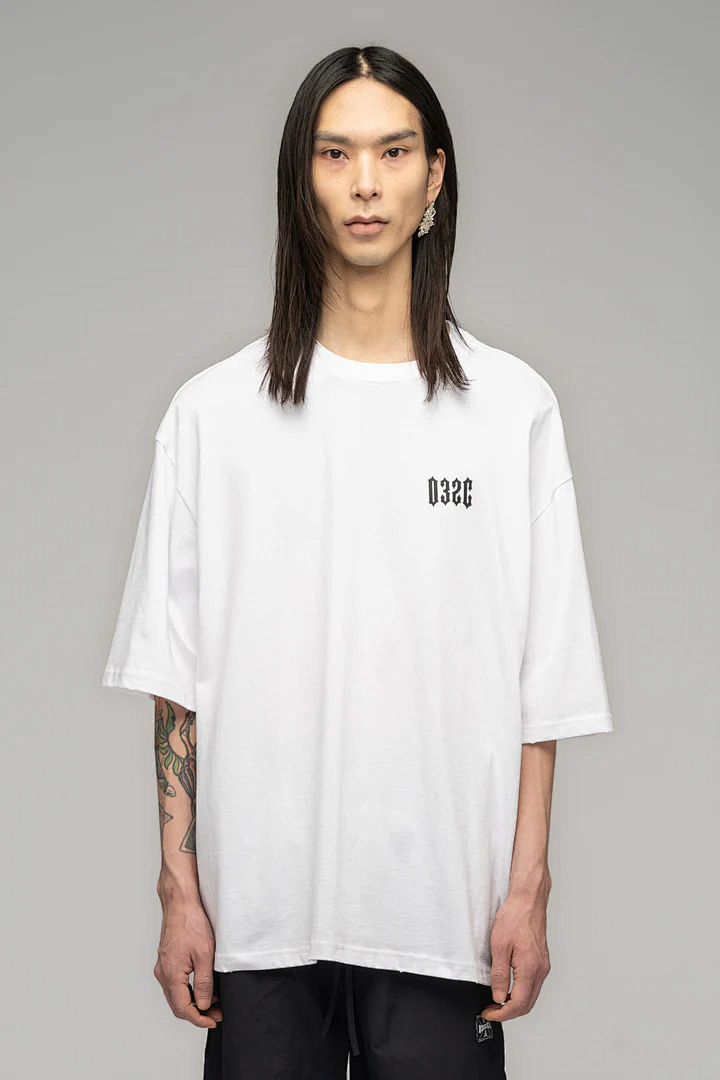 Unbranded 118 032C ''CRUX'' OVERSIZED BOX-CUT Print Short Sleeve T White S-XL 8010# - Image 22