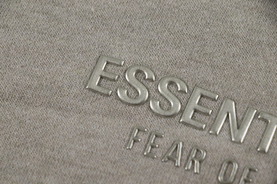 Essentials 148 Ess SS25 Classic Hoodie Label Print Short Silk Silver Gum Black Grey Brown Oatmeal XS-XL - Image 44