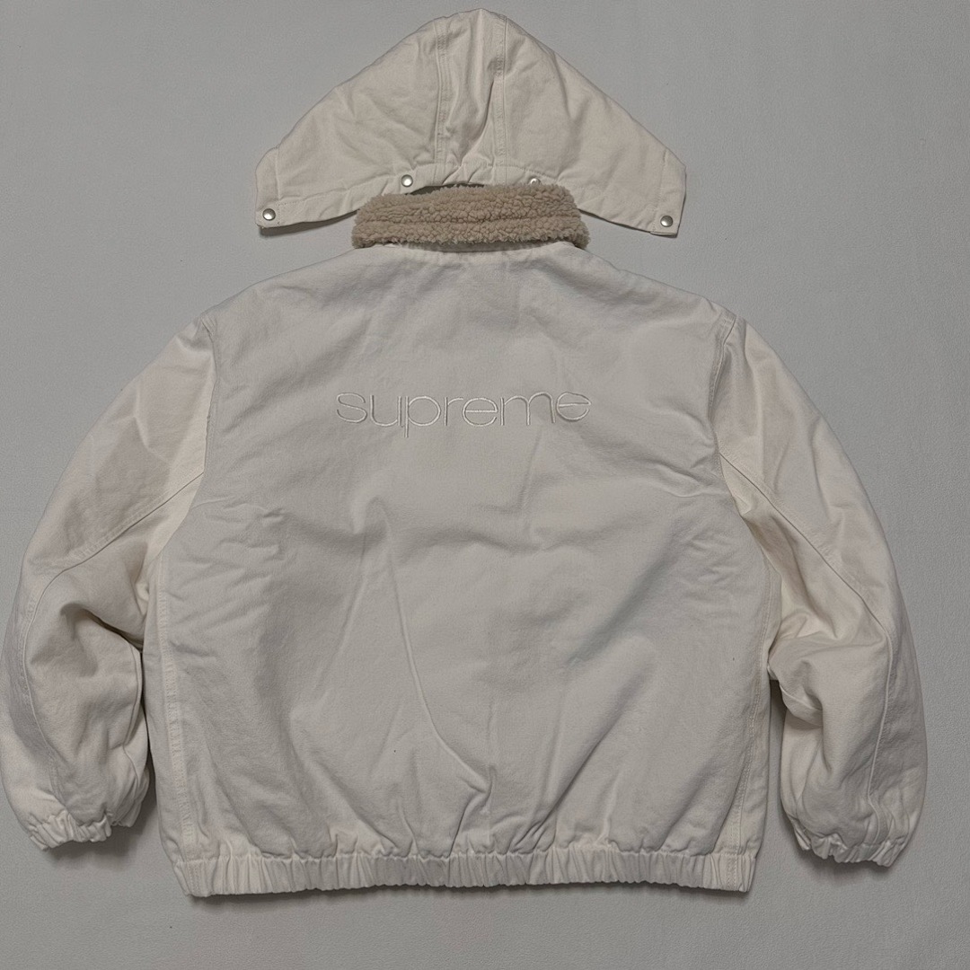 Supreme 598 24Fw Faux Shearling Lined Bomber Jacket Velvet Black White Water Blue S-XL - Image 27