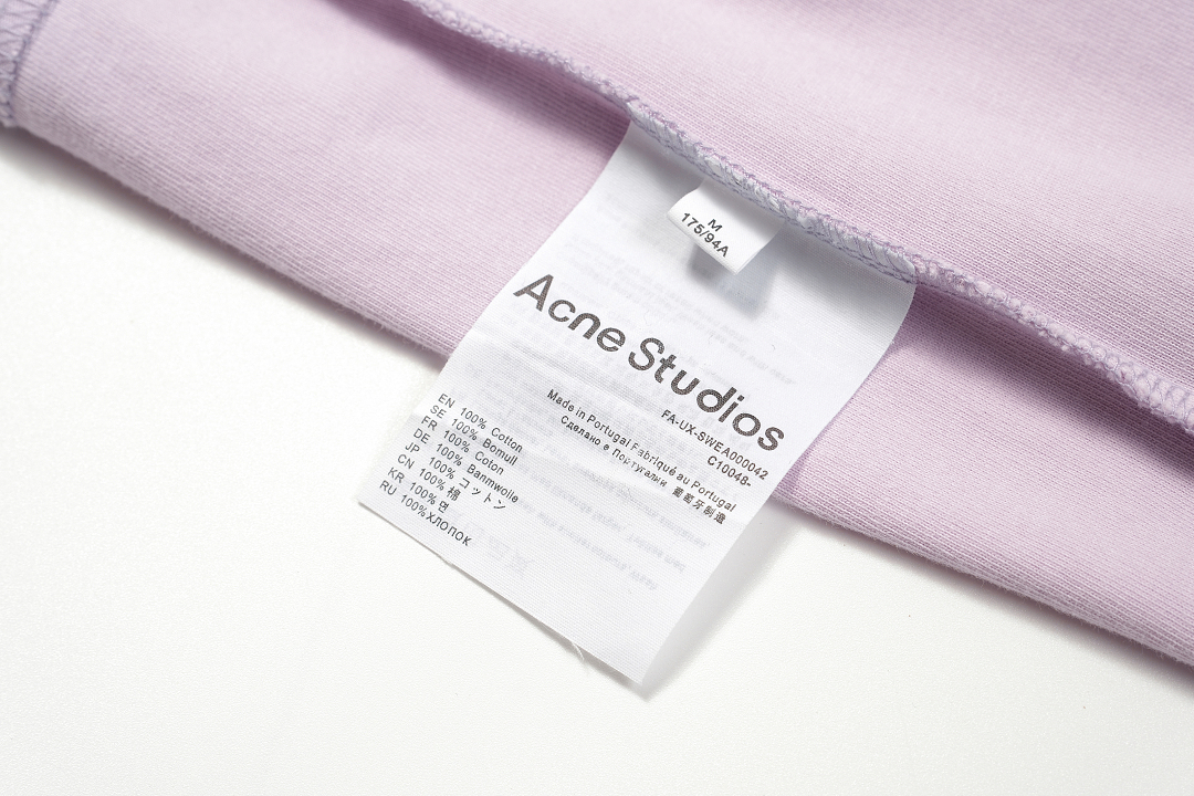 Acne Studios 128 AC LOGO Print Long Sleeve T Pink Black White Olive Green Dark Blue Red Spring Purple S-XL 3286# - Image 64
