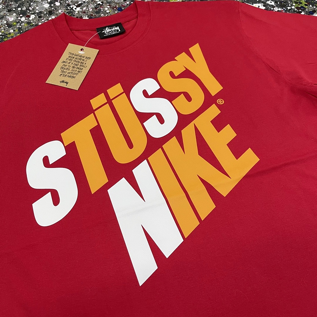 Stussy 108 Stussy Nike Collab Short Sleeve T : Red Blue S Ｍ L XL XXL - Image 6