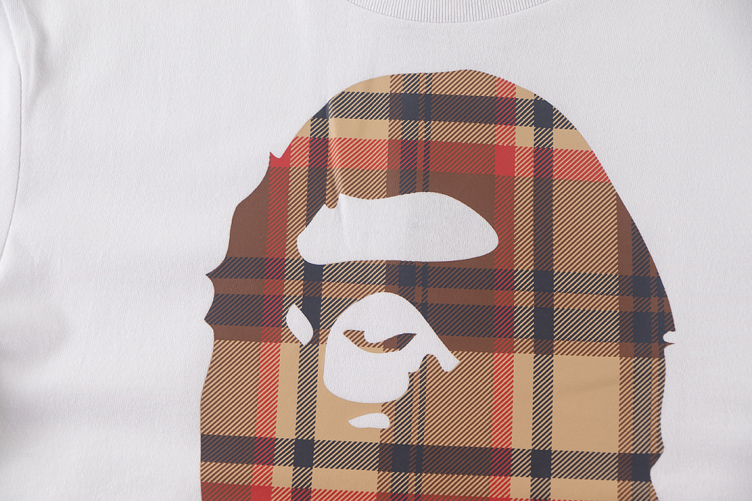 Bape 148 TOP Print Collar Short Sleeve T Black White S-XL - Image 16