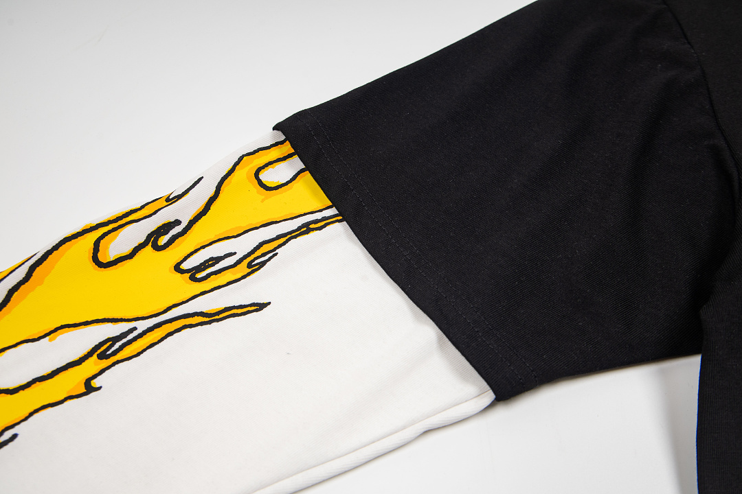 AMIRI 148 Wide Version Model Long Sleeve T Black White S M L XL 604# - Image 12