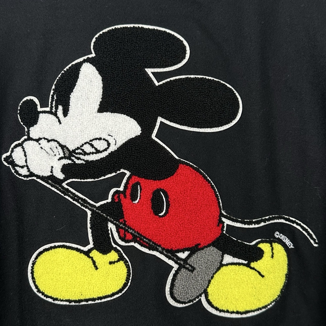 Supreme 568 NUMBER INE Cream Classic Collab MICKEY VARSITY JACKET / Red Black S (N) - Image 16