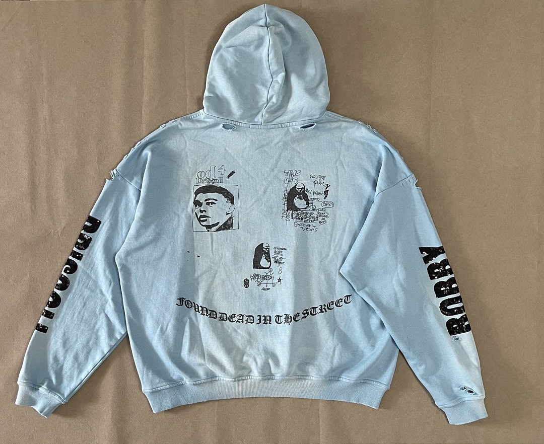 Unbranded 278 Paly Hollywood Bobby Driscoll Graphic-Print Distressed Hoodie : Kids Blue S M L - Image 6