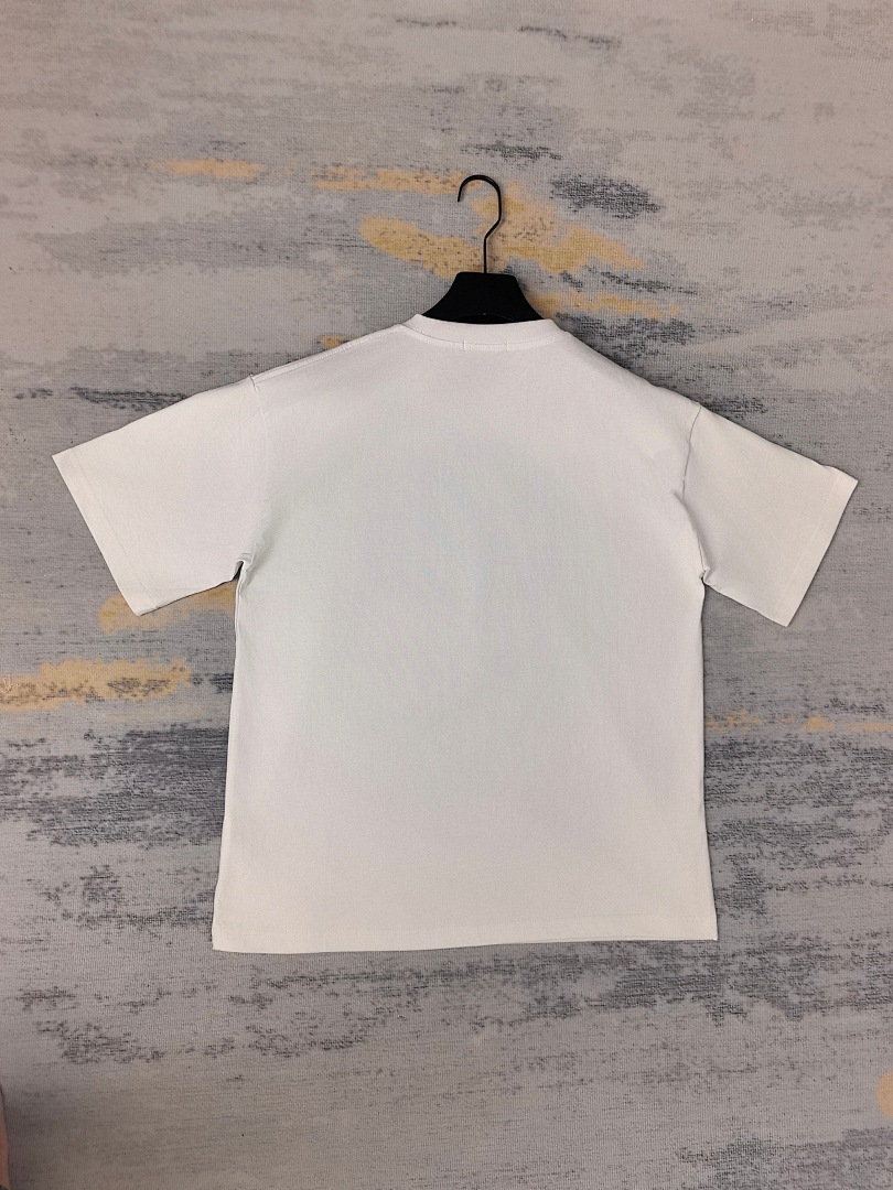 AMIRI 118 Wide Version Model Short Sleeve T Logo Print High Wind Black White S M L XL 9903# - Image 32