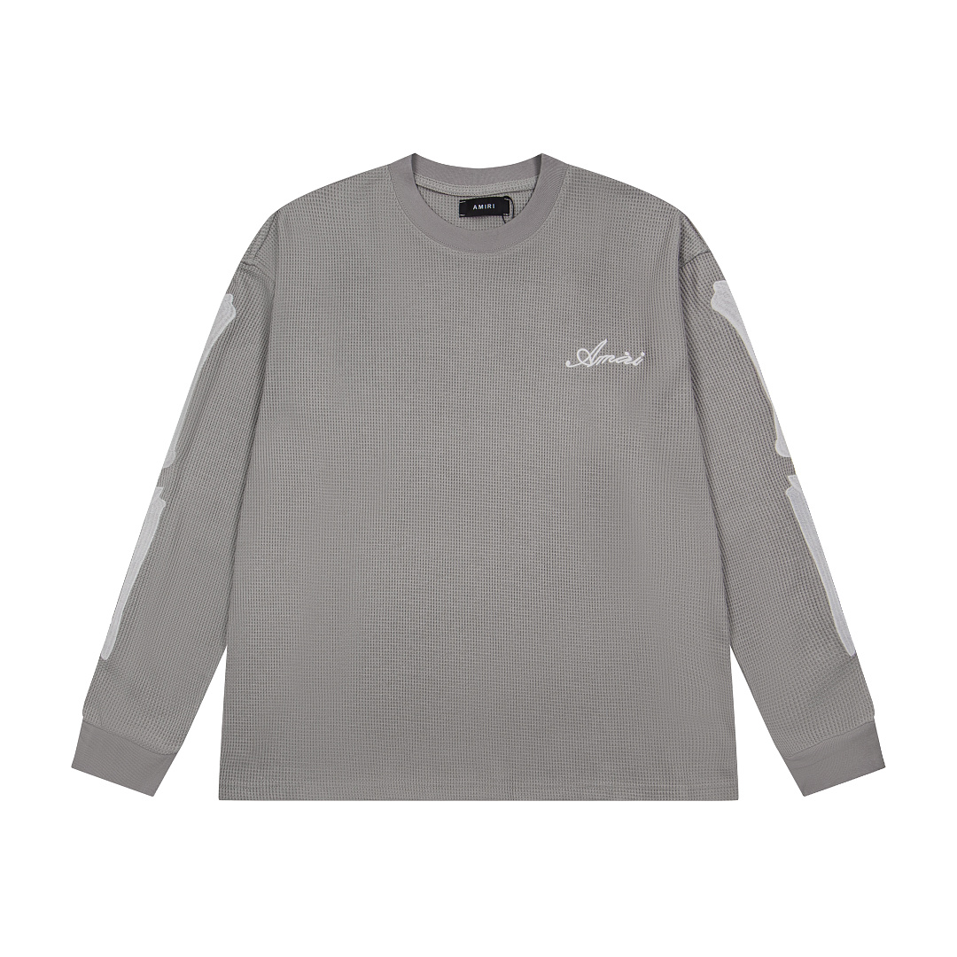 AMIRI 168 Wide Version Model Long Sleeve Black Apricot Light Grey S M L XL 601# - Image 36
