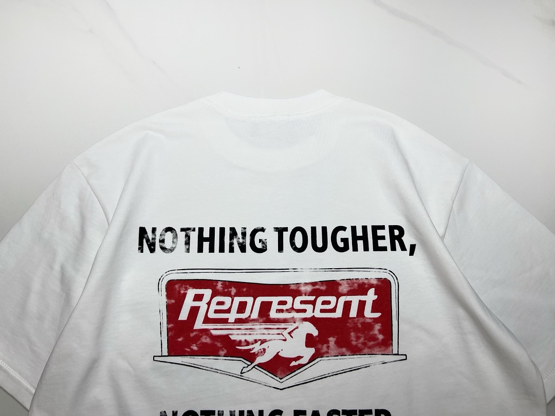 Off-White 148 REPRESENT High Mens Womens Wide Washed Short Sleeve : S M L XL Off (White) - Image 4