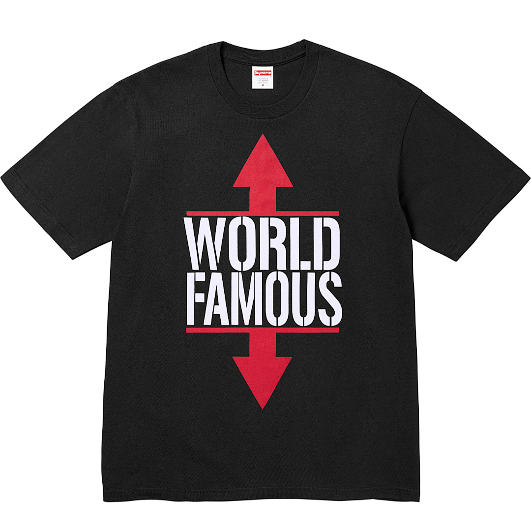 Supreme 138 26SS WORLD FAMOUS TEE Short Sleeve Black White S