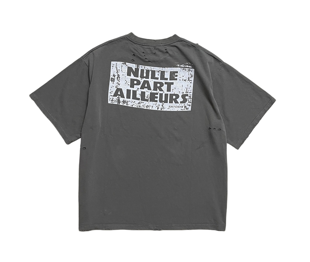Unbranded 138 Satoshi Nakamoto“Everywhere & Nowhere” Washed Grey Print T S M L - Image 4
