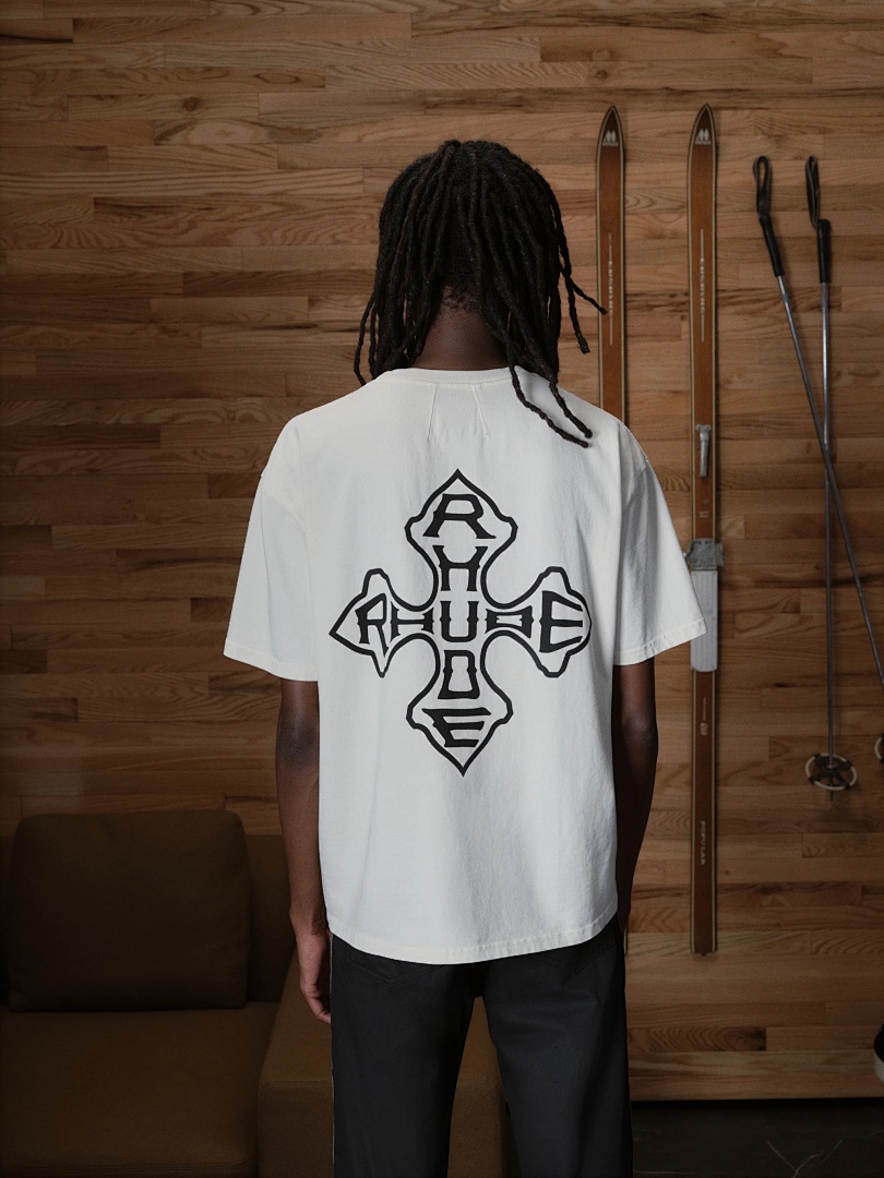 On Running ON SALE58 RHUD CROSS TEE Print Short Sleeve T : Apricot Black S M L - Image 6