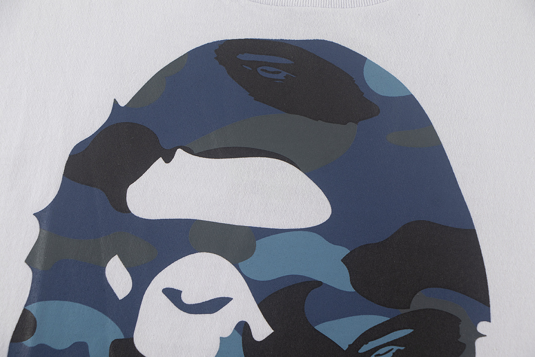 Bape 148 TOP Print Collar Short Sleeve T Black White S-XL - Image 18