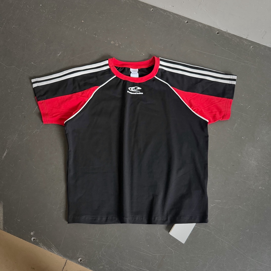 Unbranded 128 Protocol Index T Patchwork Short Sleeve : 1 2 3 (Black) - Image 5