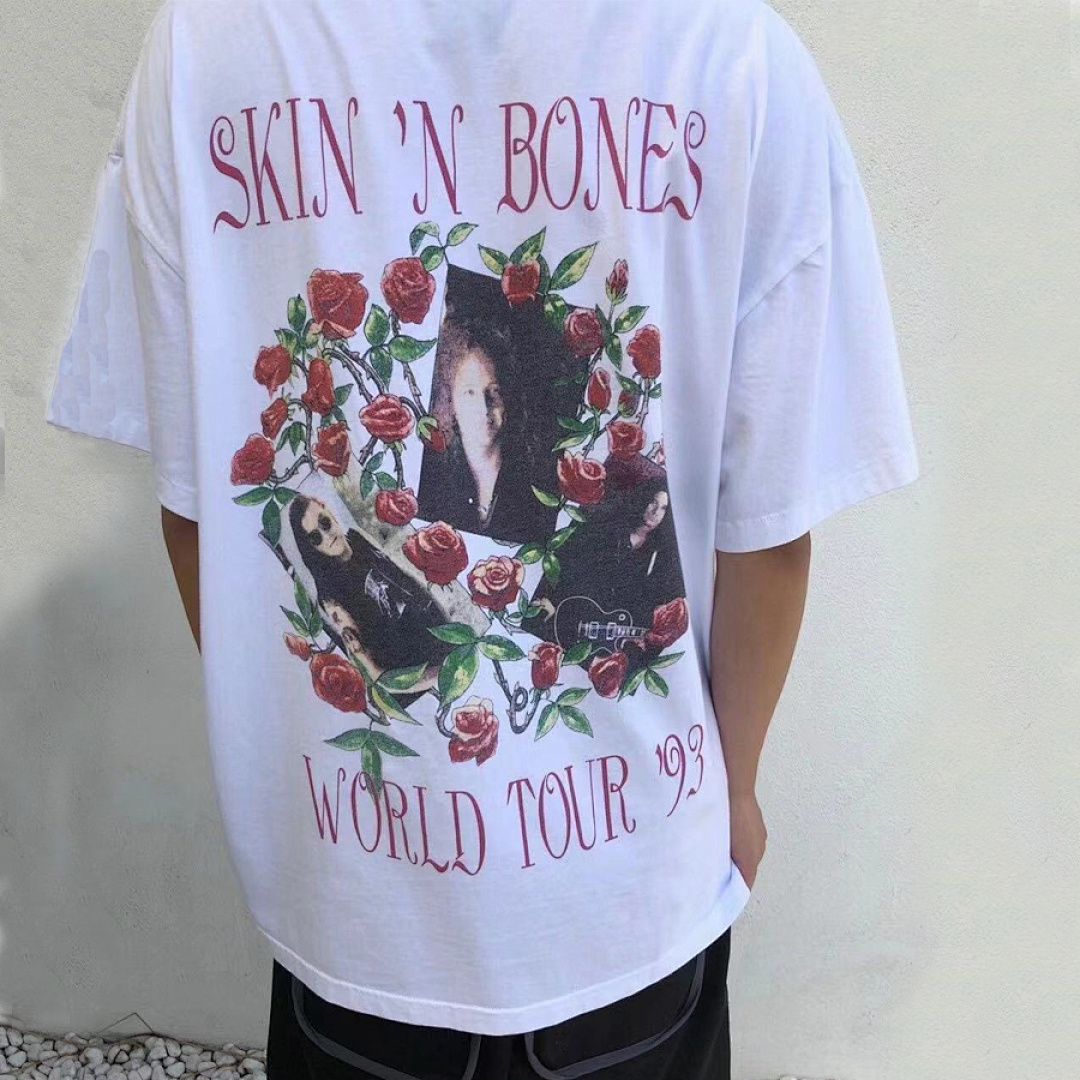 Unbranded 118 Vintage Tee GUNS N 'ROSES Floral Print Short Sleeve T White S-XL 3658# - Image 21