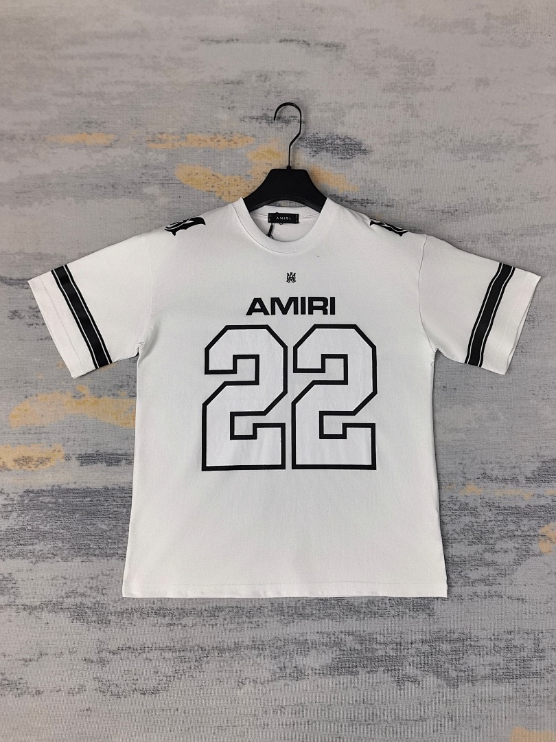 AMIRI 118 Wide Version Model Short Sleeve T Logo 22 Limited Exclusive Print High Wind Black White S M L XL 9909# - Image 37