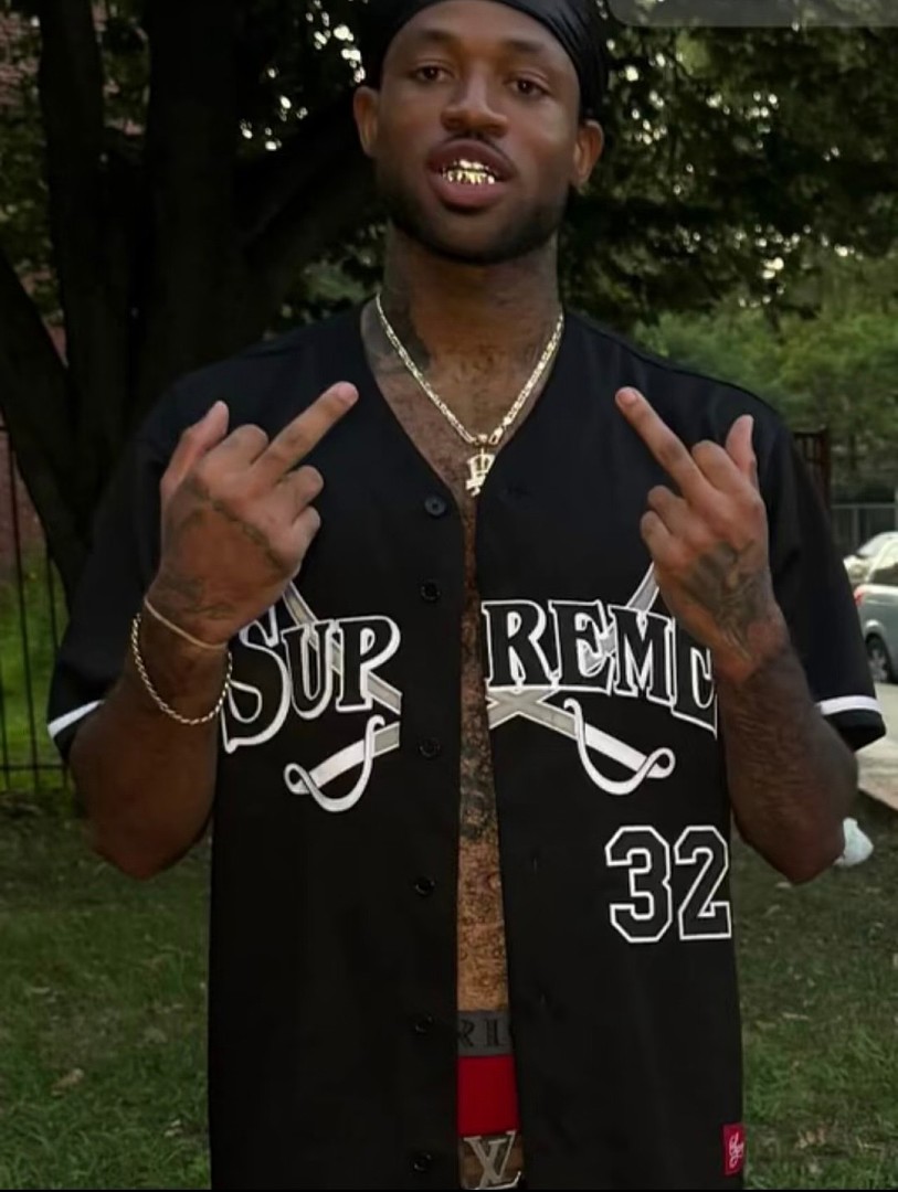 Supreme 268 FW25 WEEK1 Swords Baseball Jersey Label Patch Logo Buckle Short Sleeve : Black, Gold, Blue S-XL - Image 55