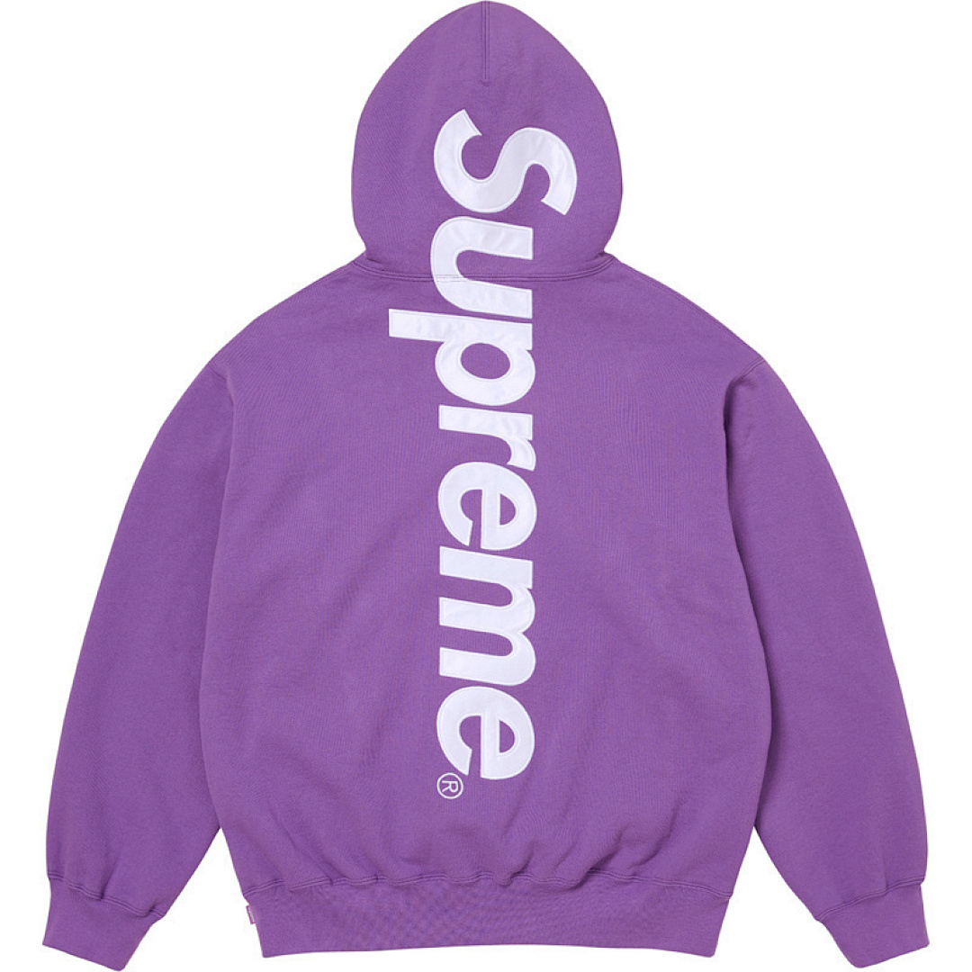 Supreme 258 Sup 22FW Satin Appliqué Hooded Sweatshirt Green Black Floral Grey Blue Brown Light Orange Khaki Purple S M L - Image 5