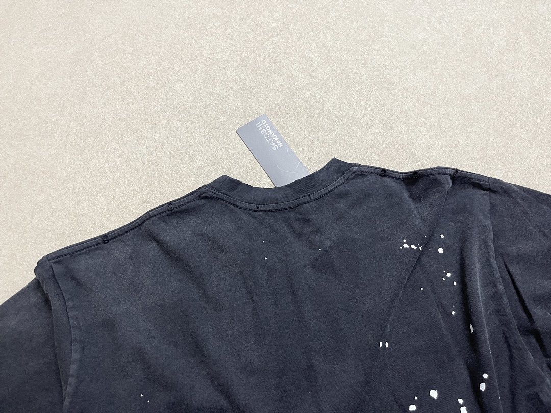 Unbranded 138 Satoshi Nakamoto Splatter Tee Ink T : Washed Black S M L - Image 11