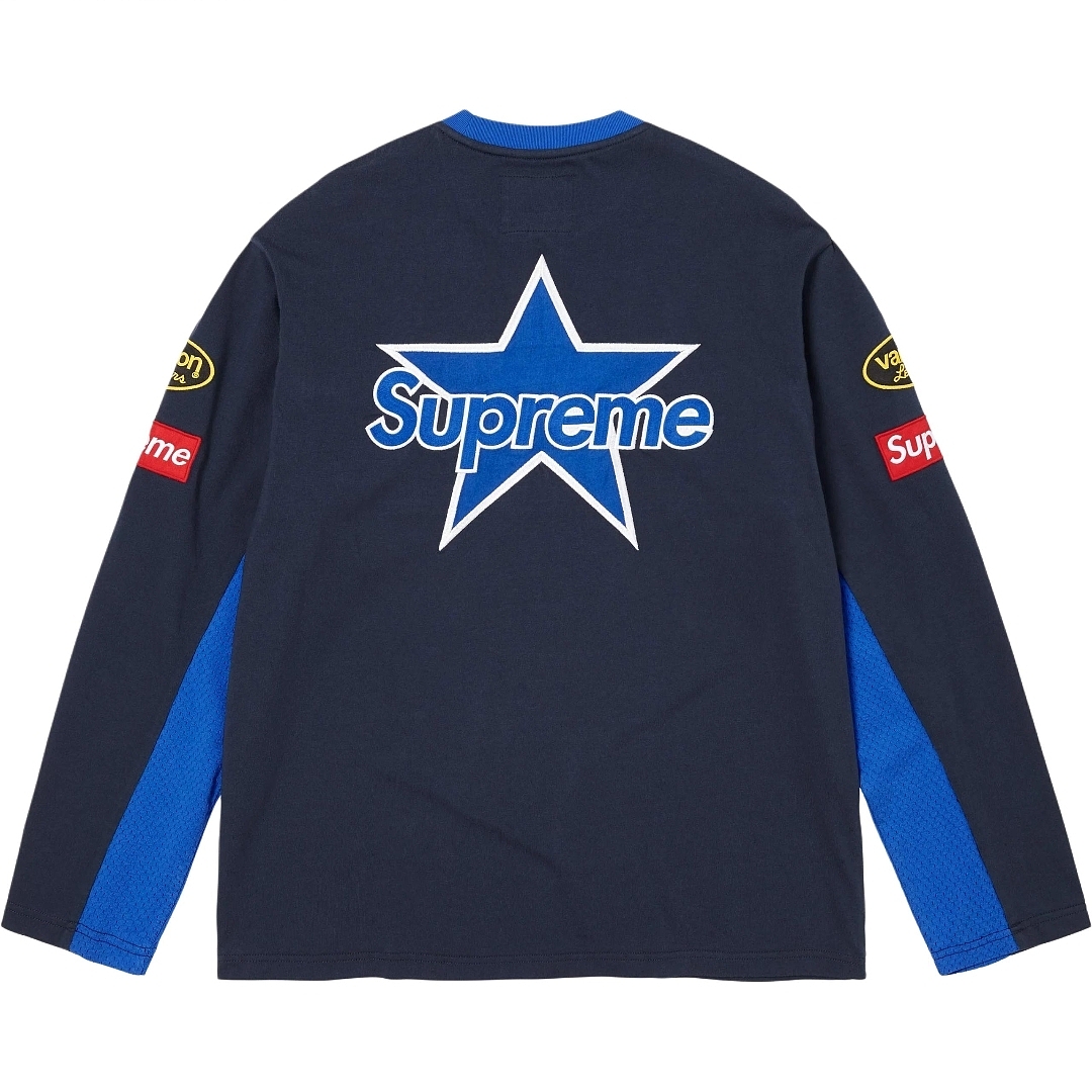 Supreme 328 Collab SS26 L/S Top Patchwork Embroidered Logg Long Sleeve T Mens Womens : Black Beige Pink S M L - Image 6