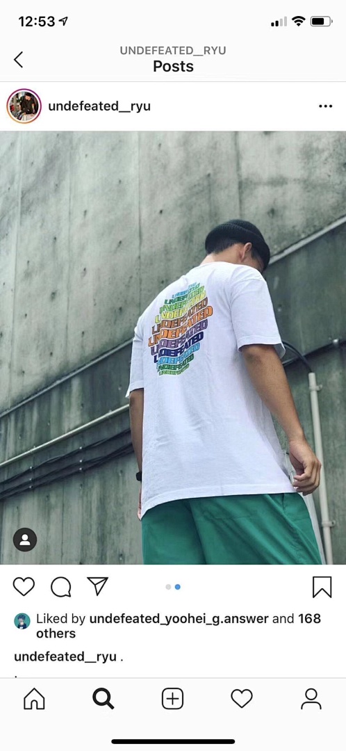 Unbranded 138 Undefeated Color Print Double T White Black SIZE: S Ｍ L - Image 16